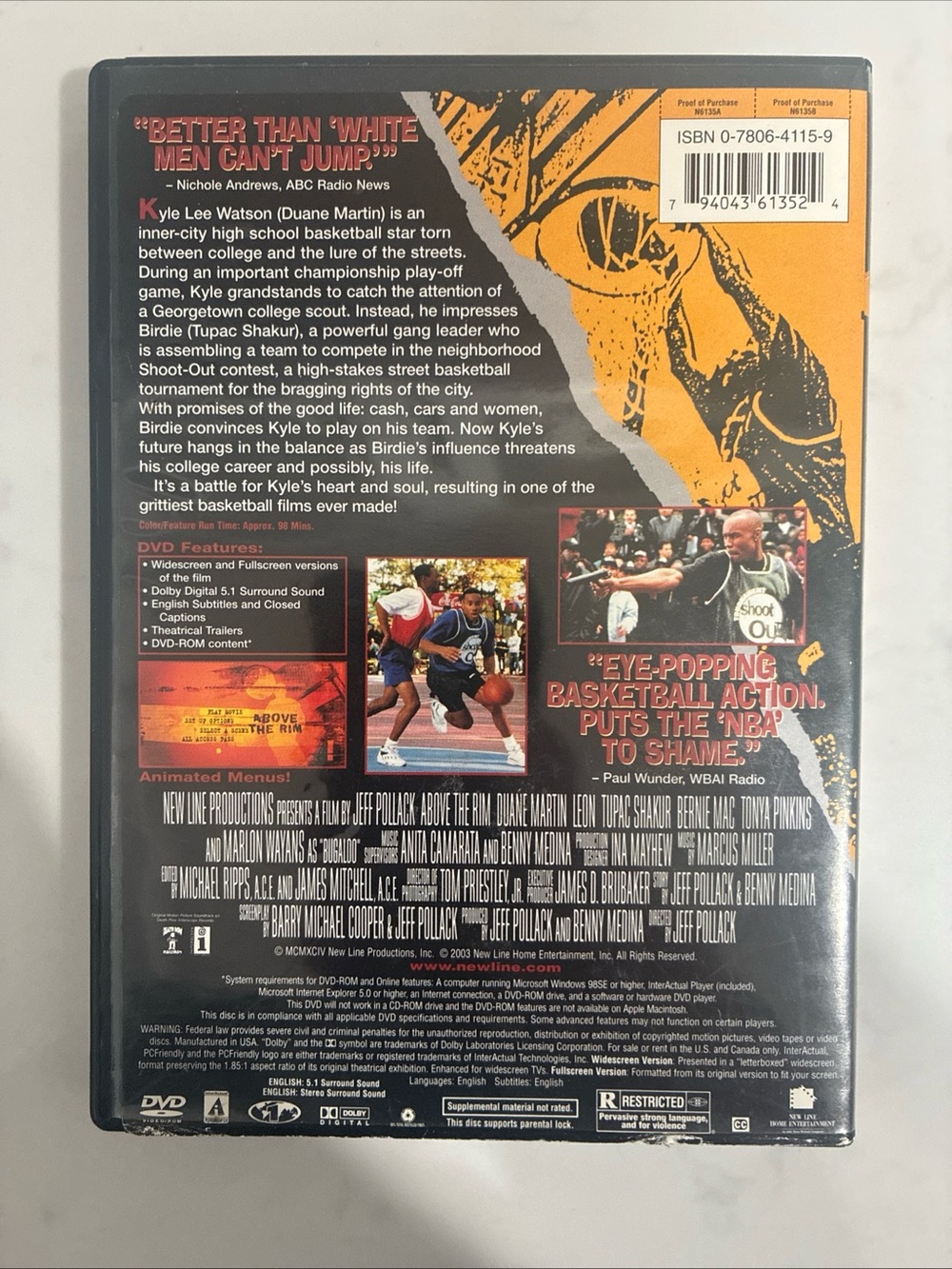 Above the Rim DVD - Picture 2 of 3